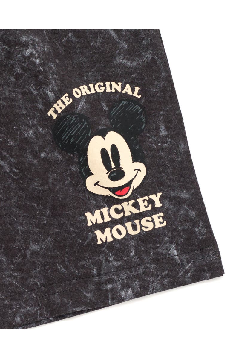 Disney Mickey Mouse & Friends Wash T-Shirt & Shorts Set, Alternate, color, Mickey Mouse & Friends Black