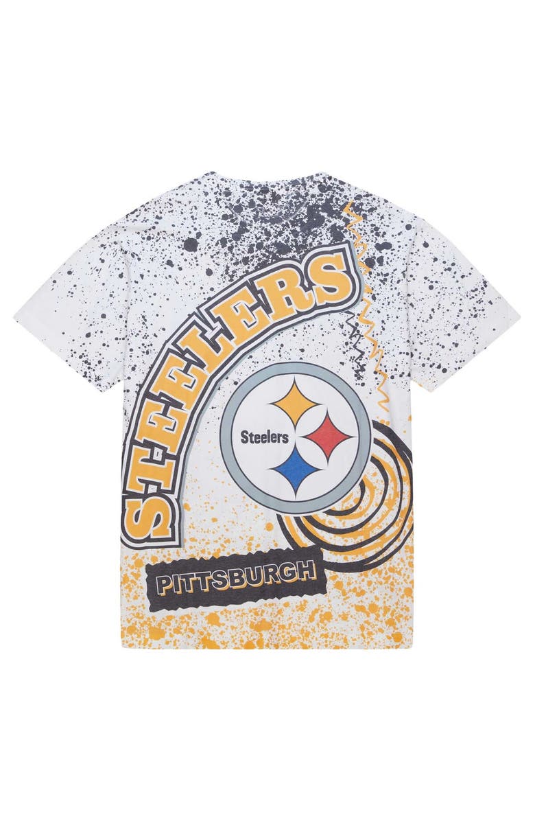 Mitchell & Ness Men's Mitchell & Ness White Pittsburgh Steelers Team Burst Sublimated T-Shirt, Alternate, color, White