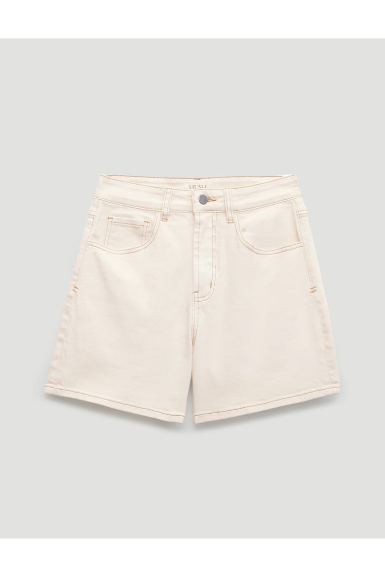 Essential Denim Shorts, Alternate, color, Ecru