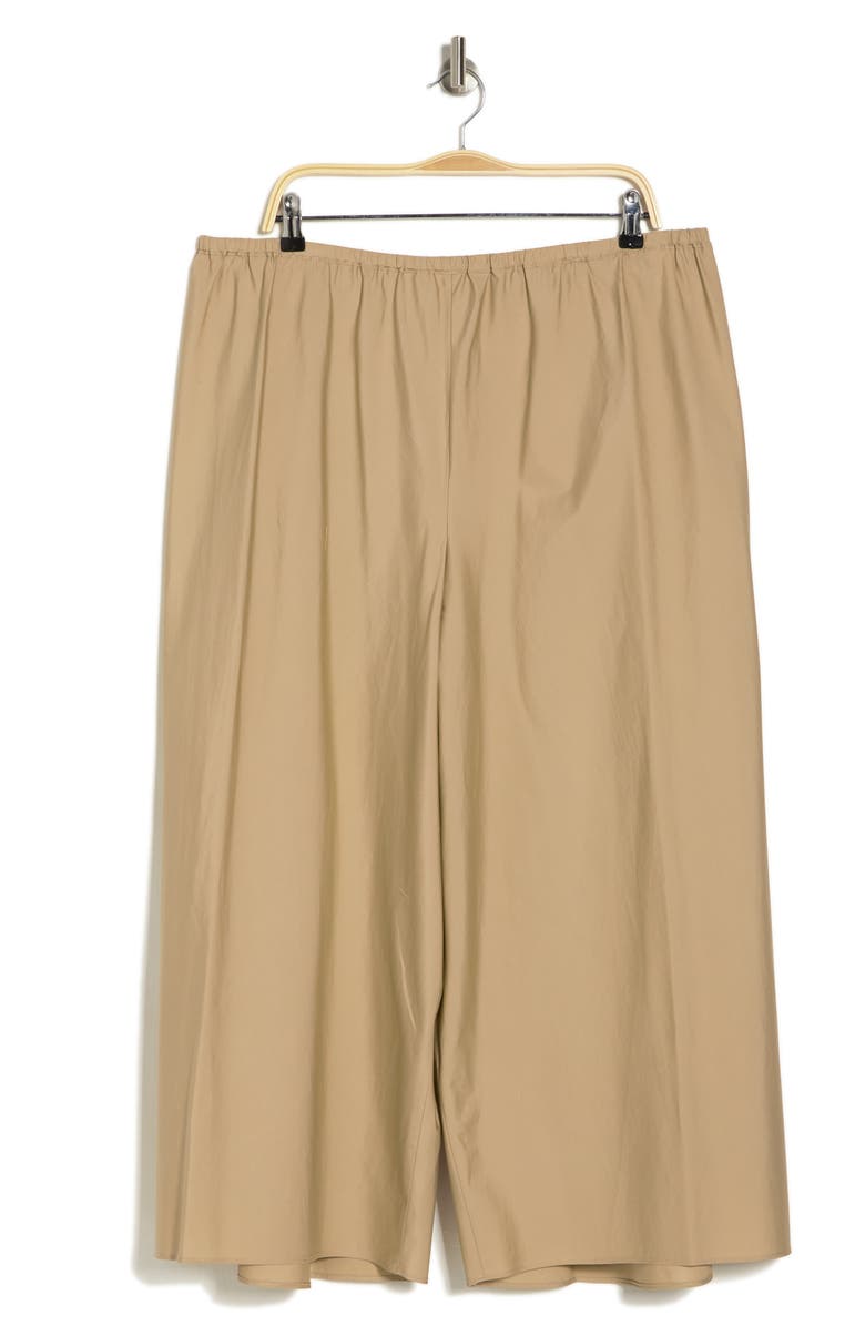 Vince Poplin Bias Cotton Culottes, Alternate, color, Khaki
