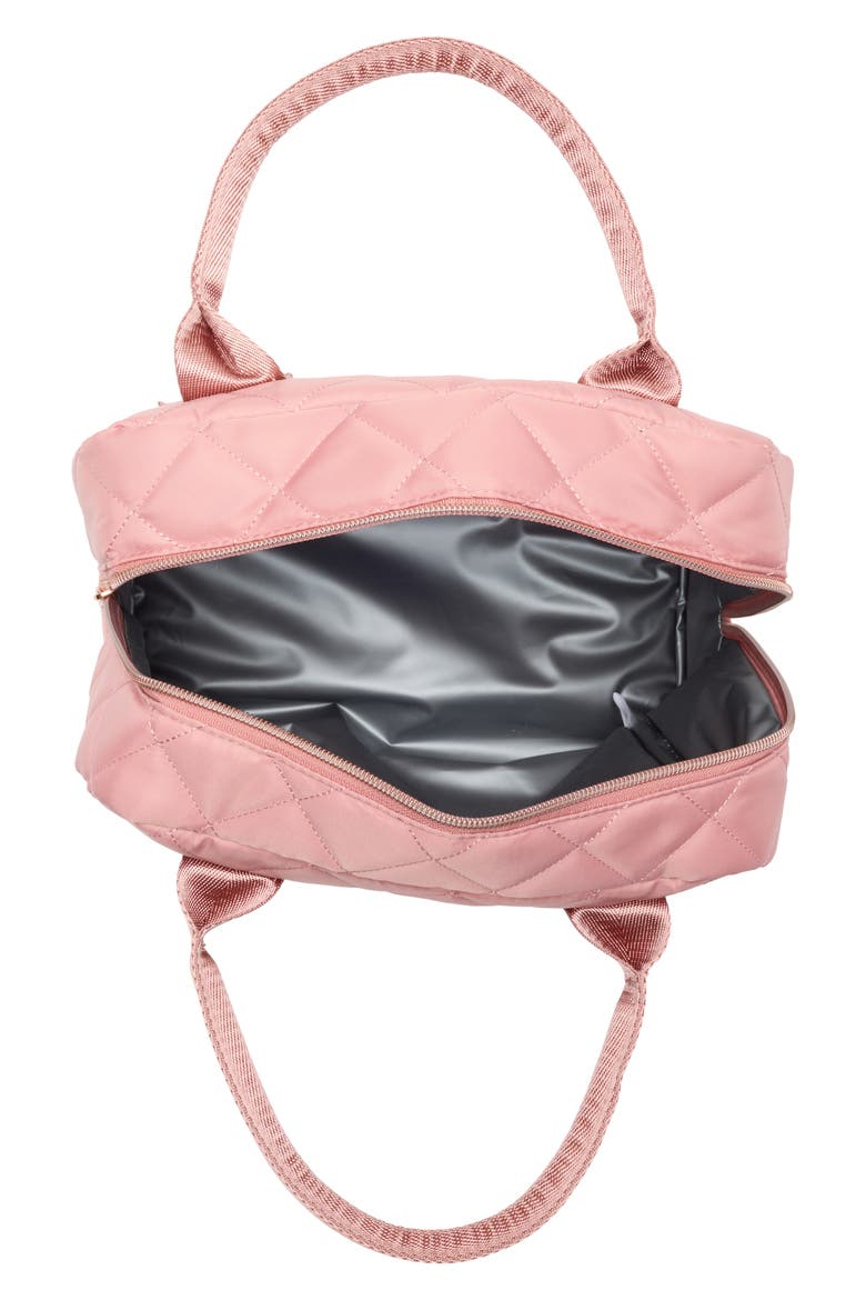 Diamond Quilted Lunch Bag, Alternate, color, BLUSH
