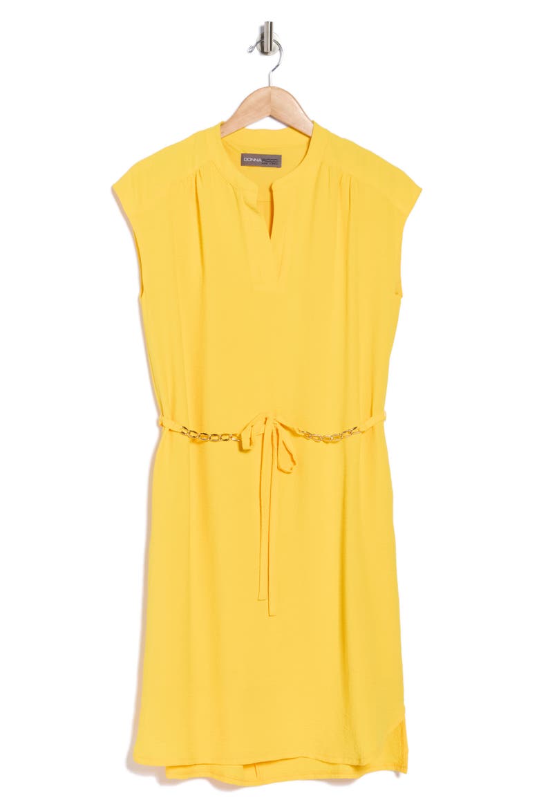 Cap Sleeve A-Line Dress, Alternate, color, YELLOW