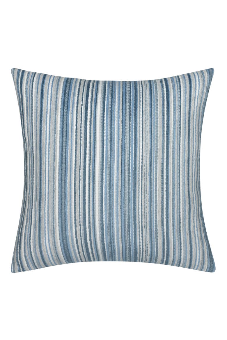 Plush Velvet Stripe Indoor & Outdoor Woven Accent Pillow, Alternate, color, Cloud