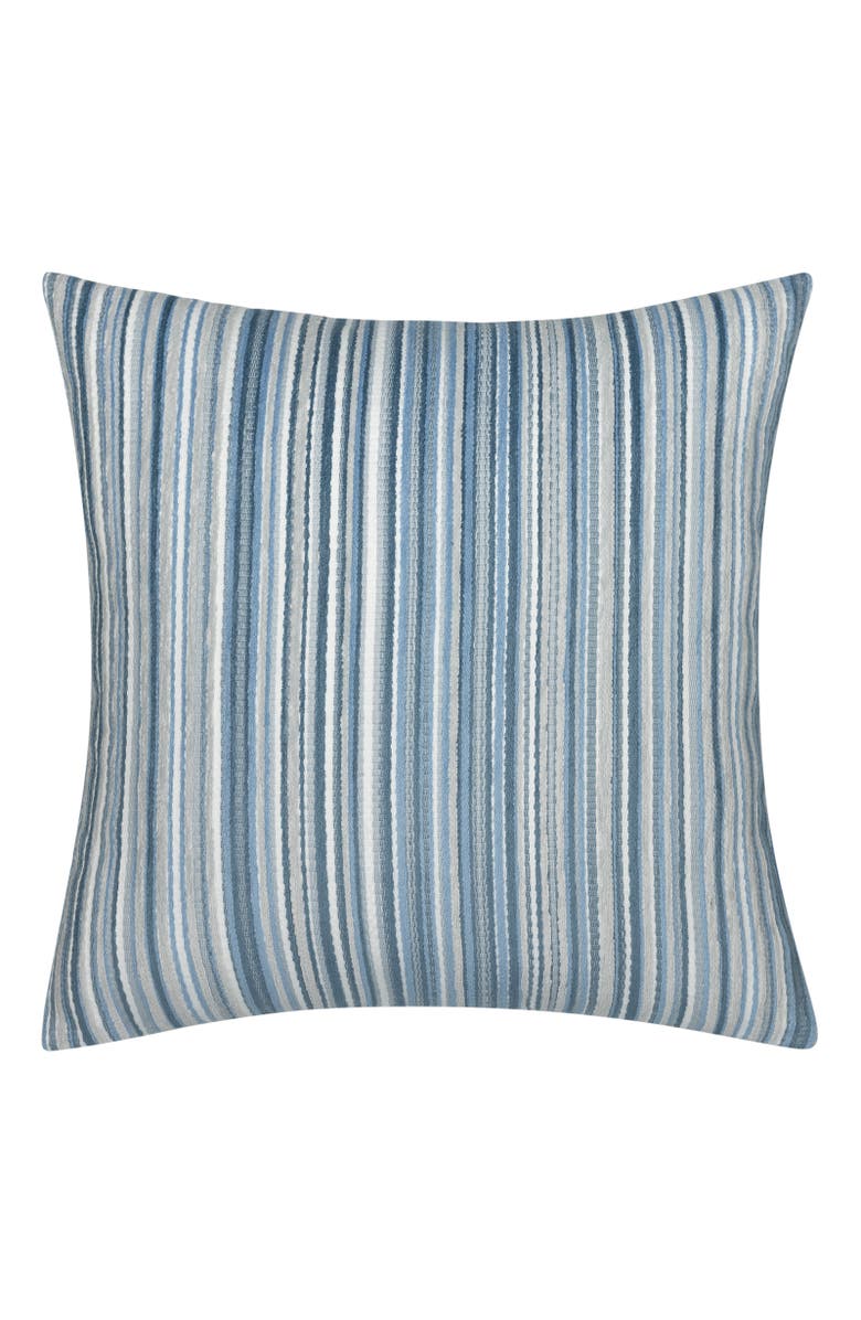 Elaine Smith Plush Velvet Stripe Indoor & Outdoor Woven Accent Pillow, Main, color, Cloud