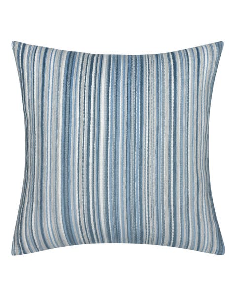 Plush Velvet Stripe Indoor & Outdoor Woven Accent Pillow