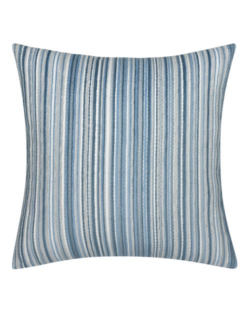 Elaine Smith Plush Velvet Stripe Indoor & Outdoor Woven Accent Pillow In Blue
