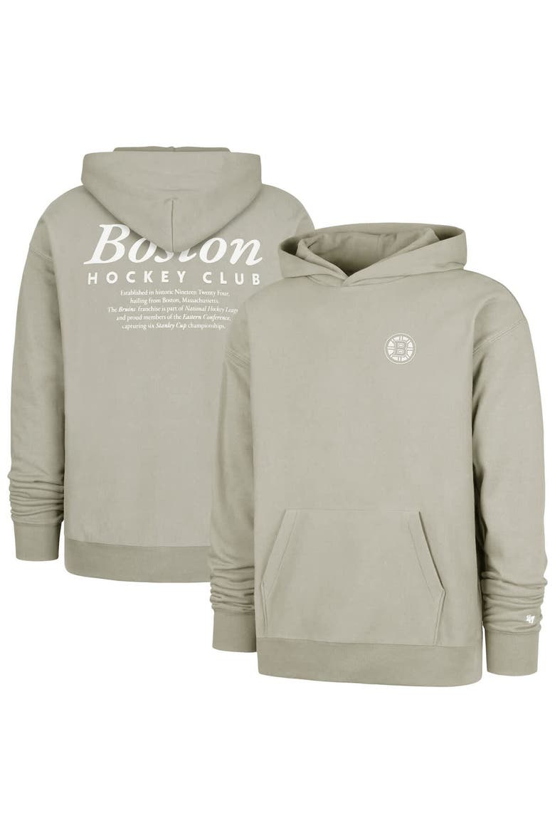 Men's '47  Gray Boston Bruins Foundation Pullover Hoodie, Main, color, Gray