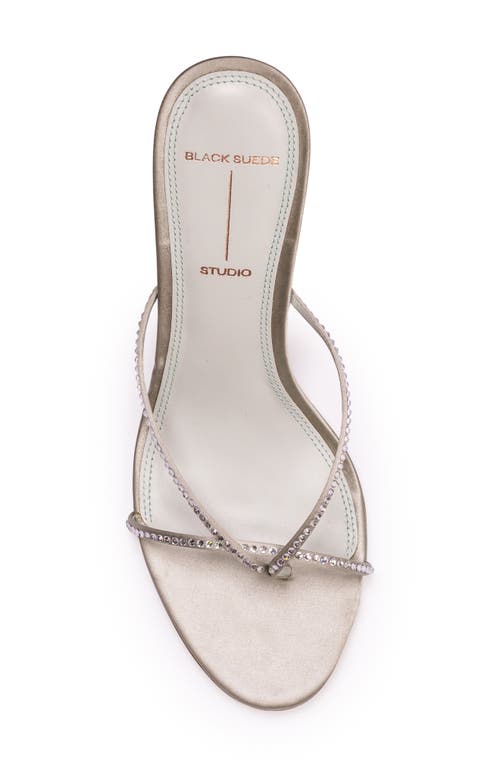 Black Suede Studio Jade Slide Sandal In Mint Embellished