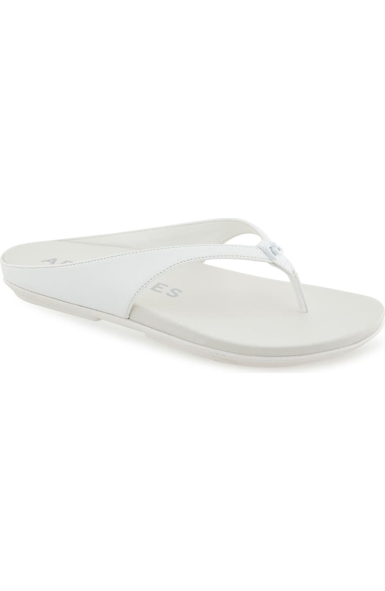 Aerosoles Fisher Sandal, Main, color, White Faux Leather