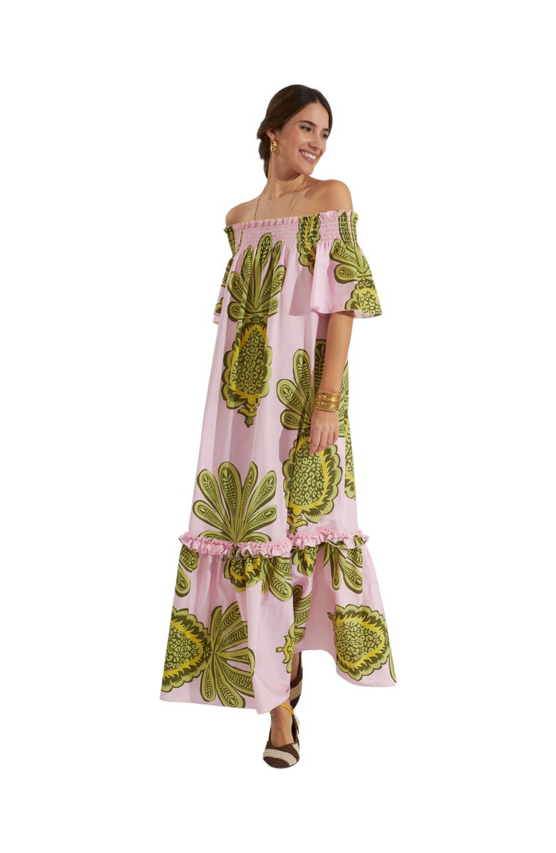 La DoubleJ Capalbio Dress Big Pineapple Pink, Main, color,