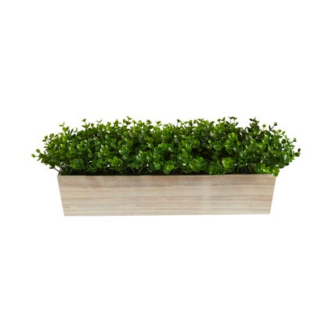 19-in Eucalyptus Artificial Plant in Decorative Planter