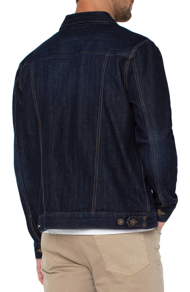 Liverpool Los Angeles Herringbone Denim Trucker Jacket, Alternate, color, 