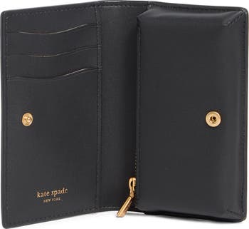 katy textured leather bifold wallet