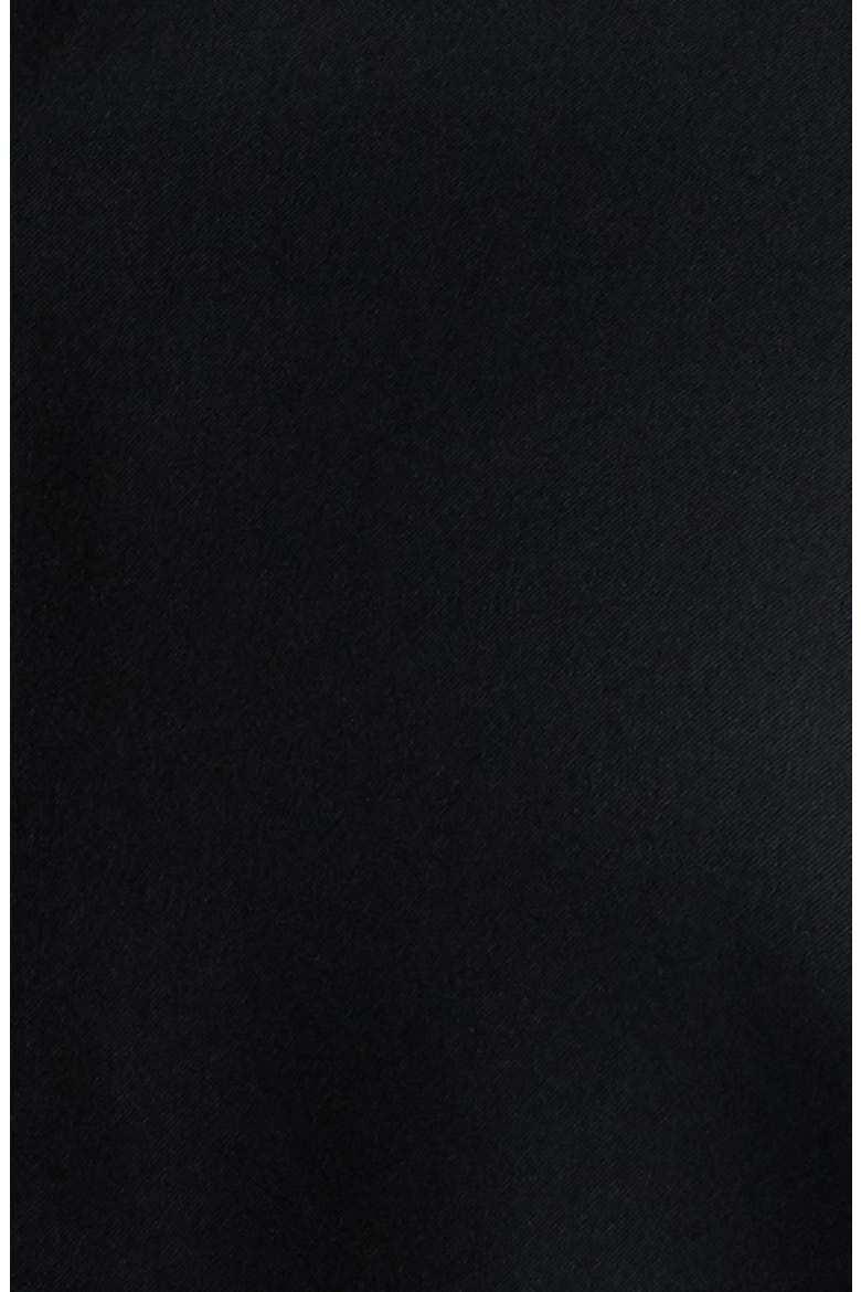 Bead Detail Stretch Silk Georgette Button-Up Shirt, Alternate, color, BLACK
