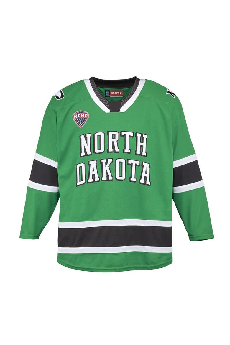 Men's CCM Kelly Green North Dakota  Replica Hockey Jersey, Alternate, color, Kelly Green