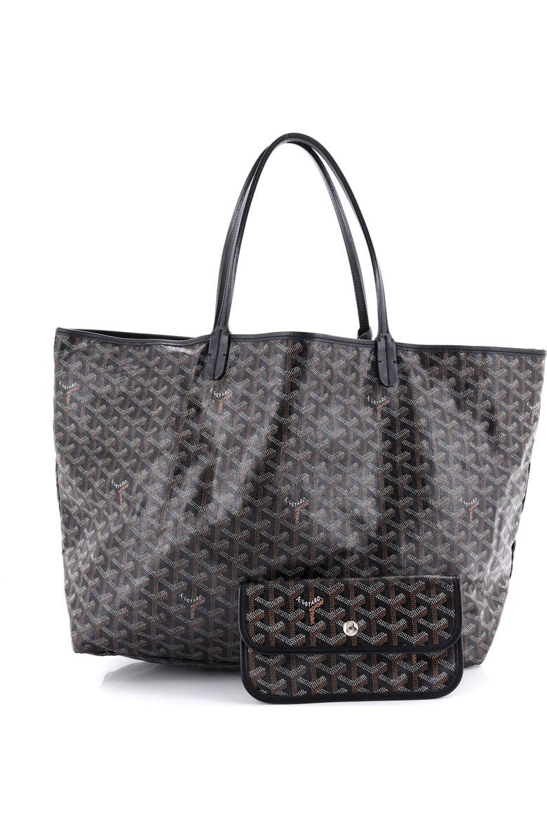 Pre-Owned Goyard Saint Louis Tote Coated Canvas GM, Alternate, color, Black