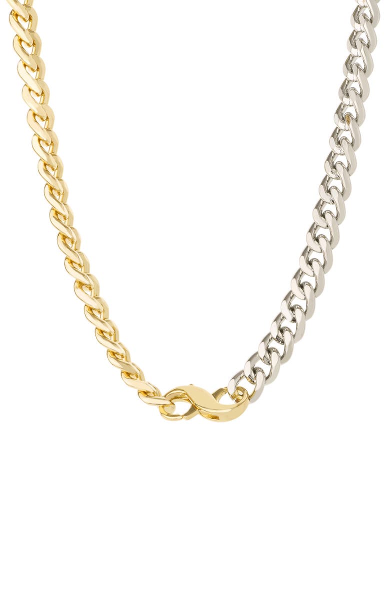 Ettika Mixed Finish Chain Necklace, Alternate, color, Gold