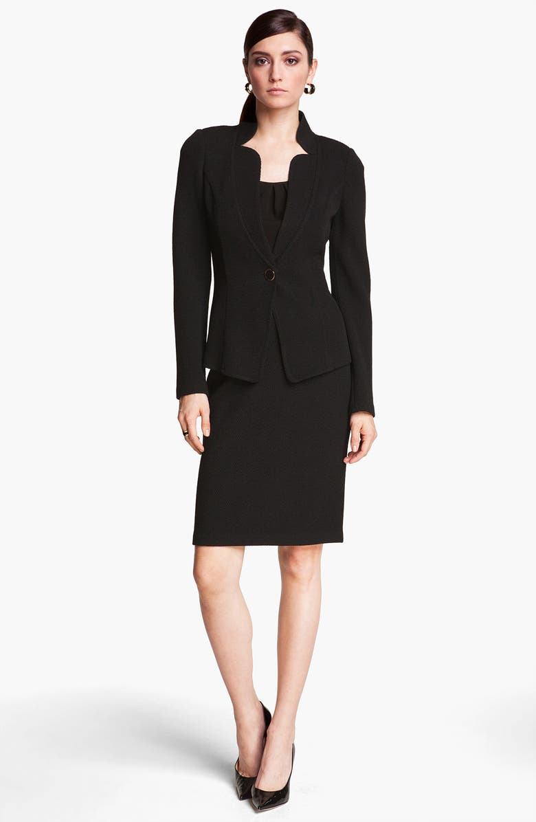 St. John Collection Mod Piqué Pencil Skirt, Alternate, color, 