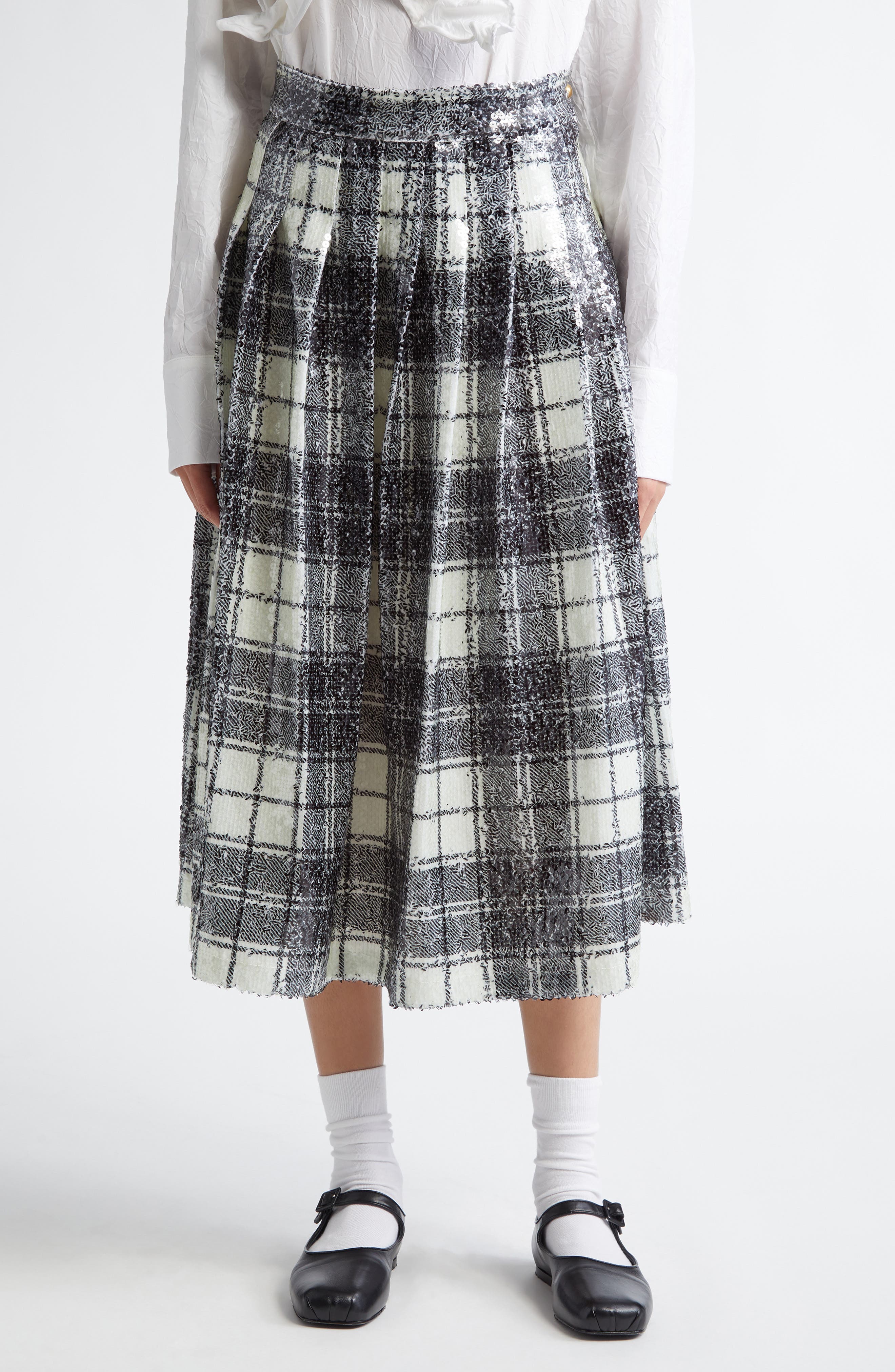 Tanner Fletcher Gender Inclusive Ace Plaid Sequin Skirt 