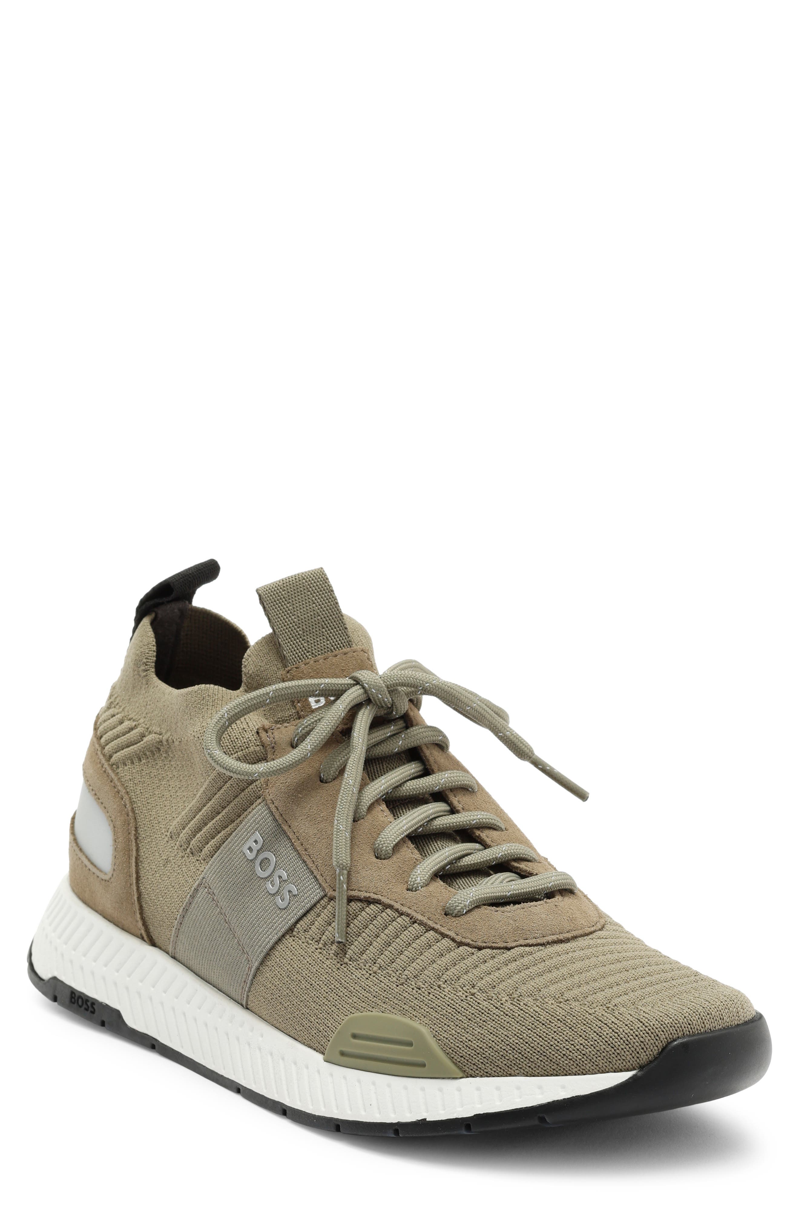 BOSS Titanium Runn Knit Sneaker, Main, color, 