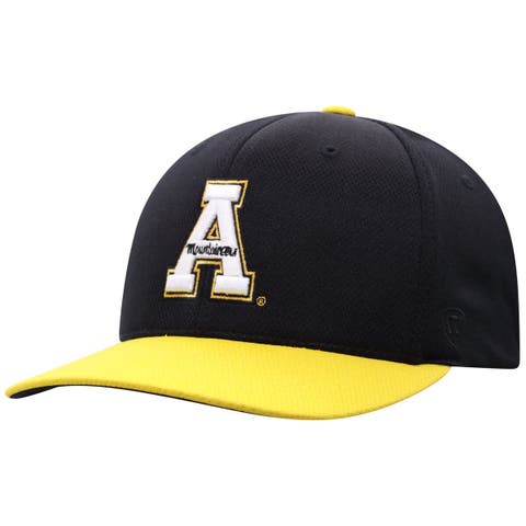 Men's Top of the World Black Appalachian State Mountaineers Reflex Two-Tone Flex Hat
