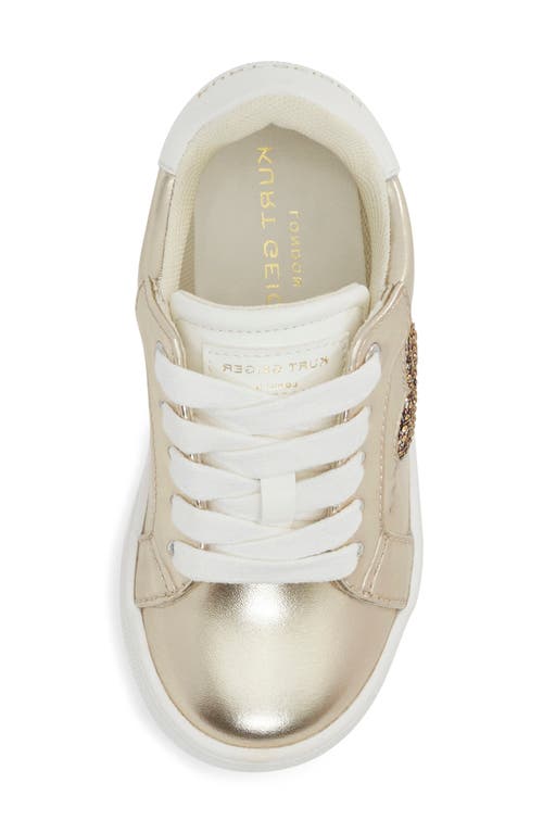 Kurt Geiger London Kids' Mini Luckson Heart Platform Sneaker In Multi