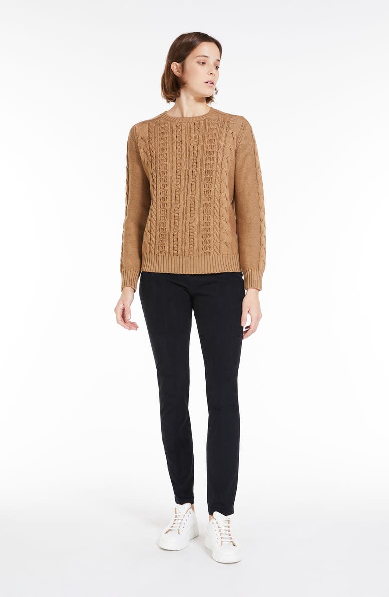 Max Mara Leisure Ebe Slim fit Ankle Pants, Alternate, color, Navy