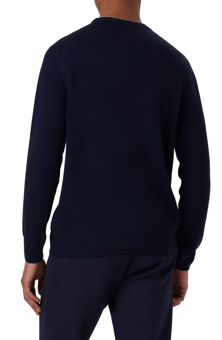 Bugatchi Merino Wool & Cashmere Blend Waffle Stitch Sweater, Alternate, color,