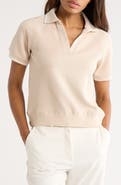 Joie Contrast Stripe Polo
