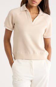 Joie Contrast Stripe Polo