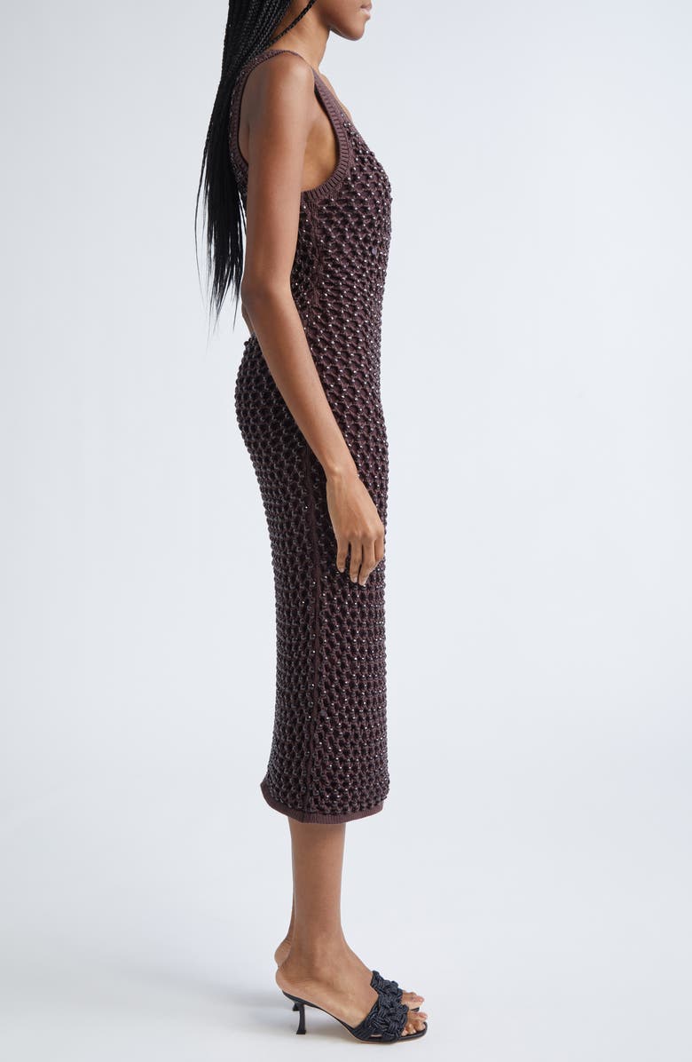 Diotima Emin Crystal Mesh Tank Dress, Alternate, color, Nightshade