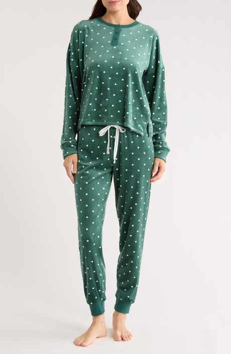 PJ Salvage Let's Get Toasty Polka Dot Velour Pajamas