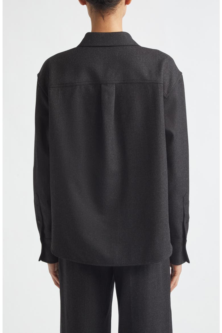 Ellys Wool Button-Up Shirt, Alternate, color, DARK GREY MELANGE