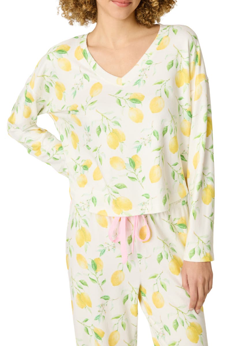 PJ Salvage La Dolce Spritz Long Sleeve Pajama Top, Main, color, 