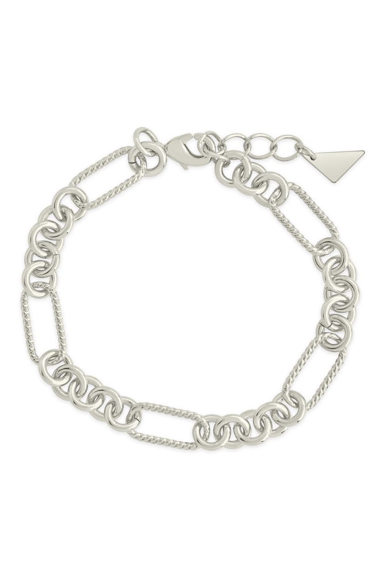 Fianna Mixed Link Chain Bracelet, Main, color, SILVER
