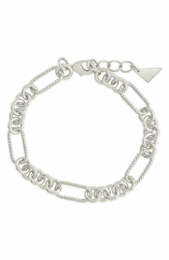 Sterling Forever Fianna Mixed Link Chain Bracelet