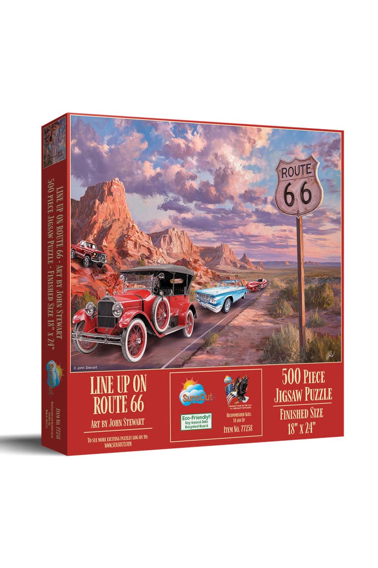 Line Up on Route 66 500 piece Jigsaw Puzzle for Adults, Main, color, Multicolor