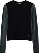 Desigual Stripe Sleeve Sweater