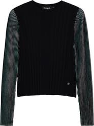 Desigual Stripe Sleeve Sweater