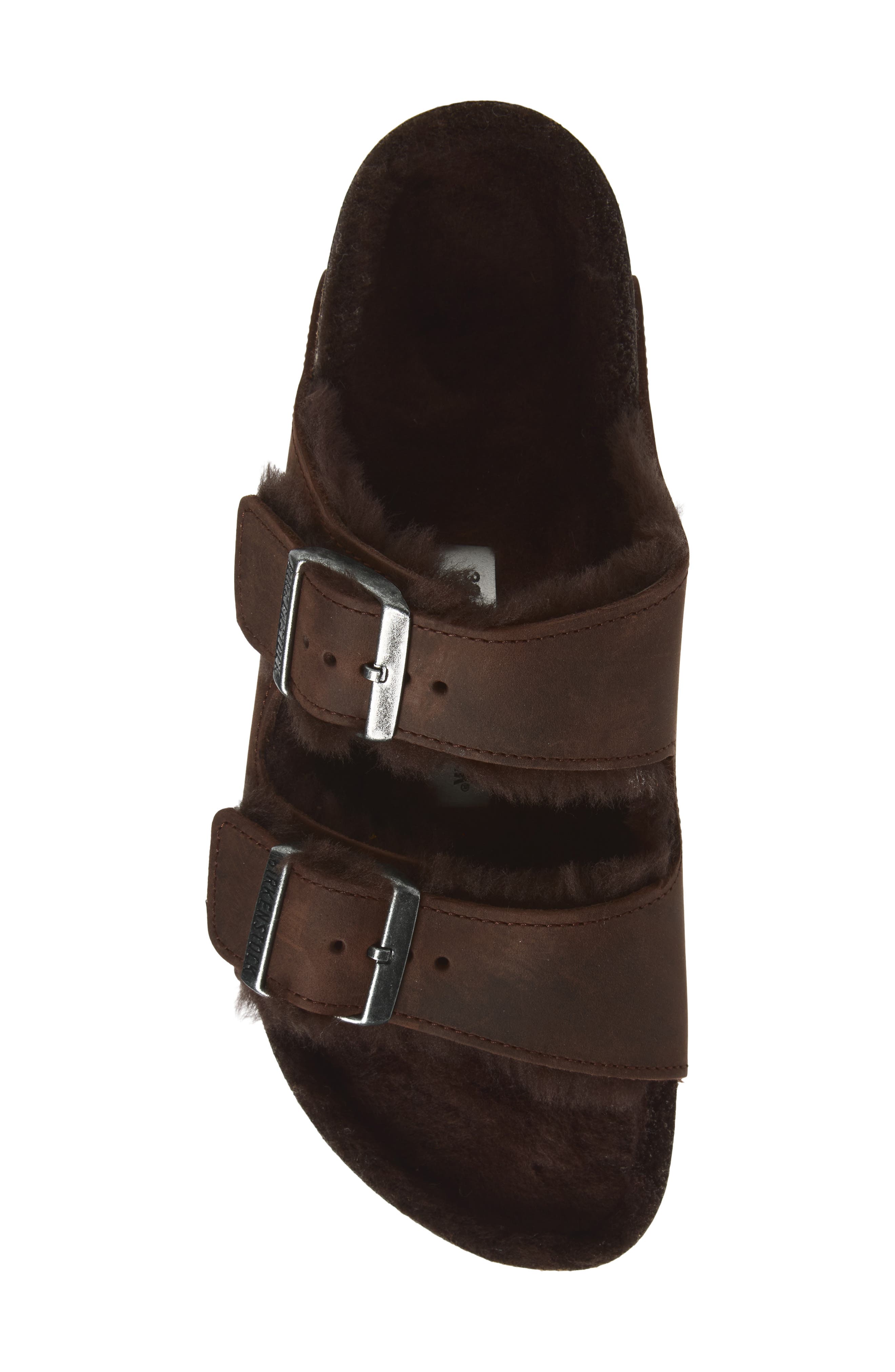 Arizona Genuine Shearling Lined Slide Sandal, Alternate, color, HABANA/ HABANA