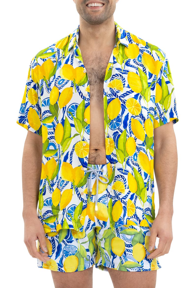 The Bossitano - Swim Trunks, Alternate, color, White