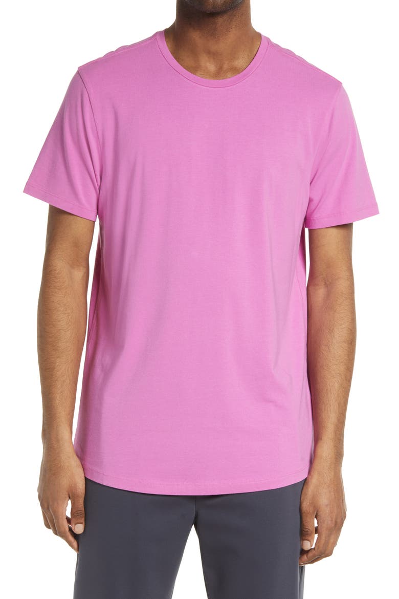 Crewneck T-Shirt, Main, color, PINK ROSEBUD