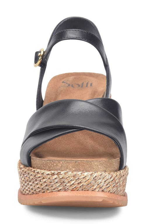 Söfft Diana Espadrille Platform Wedge Sandal In Black