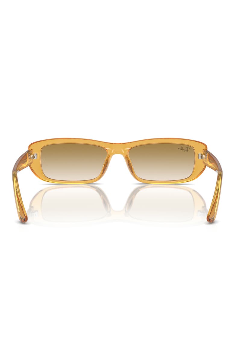 55mm Gradient Pillow Sunglasses, Alternate, color, LIGHT BROWN