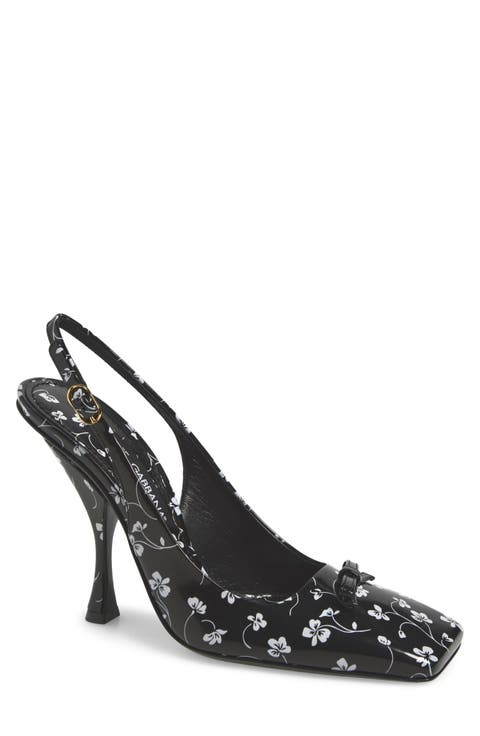 Schiffer Square Toe Slingback Pump