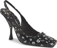 Dolce&Gabbana Schiffer Square Toe Slingback Pump