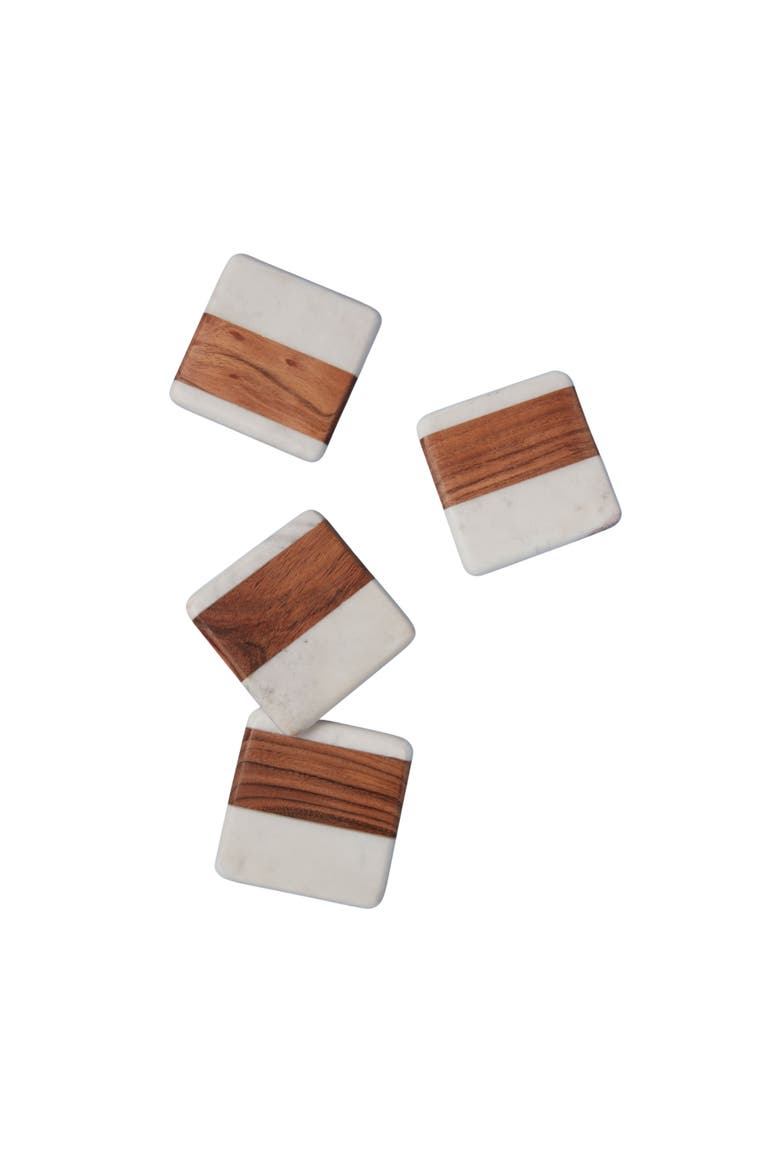 Pavia Square Coasters - Set of 4, Main, color, Marble