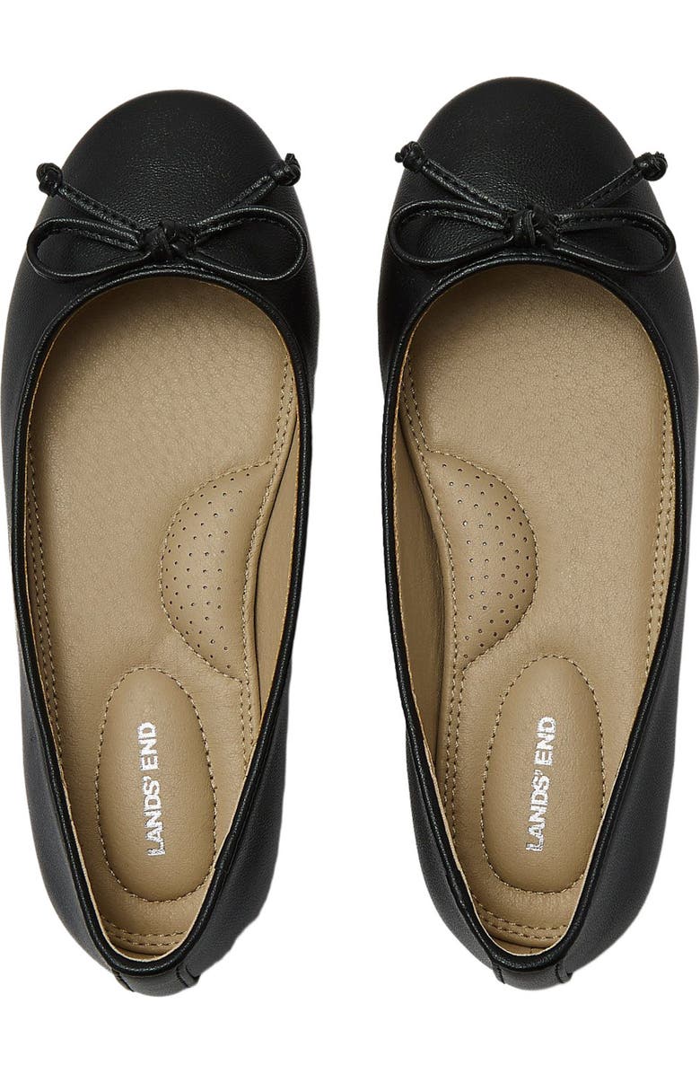 Lands' End Girls Slip On Ballet Flats, Alternate, color, Black
