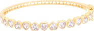 Juvell Heart Cut Cubic Zirconia Bangle Bracelet