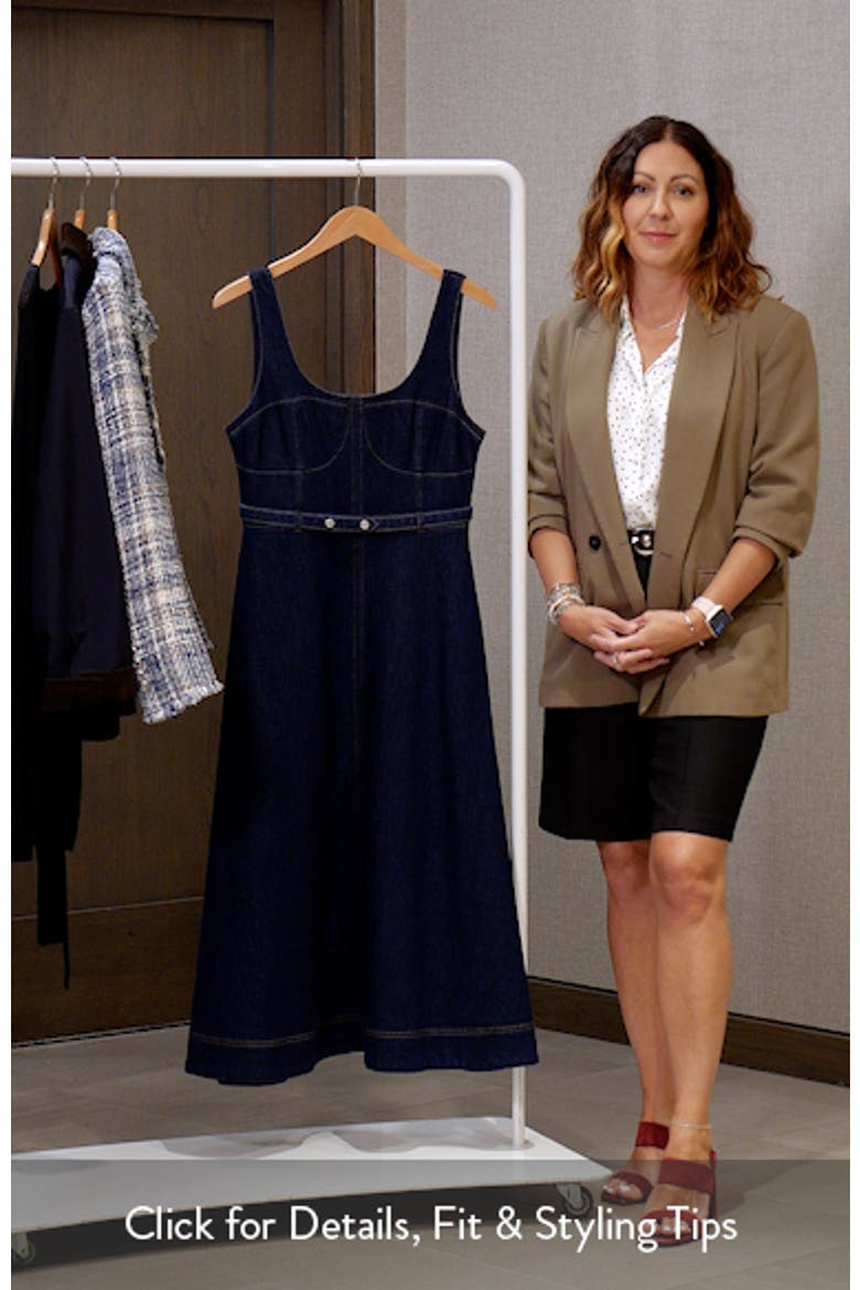 Belted Bustier Denim Dress video